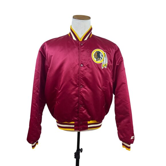 Starter Redskins Varsity Jacket Mens Burgundy/Yellow NFL Team Logo Size XL